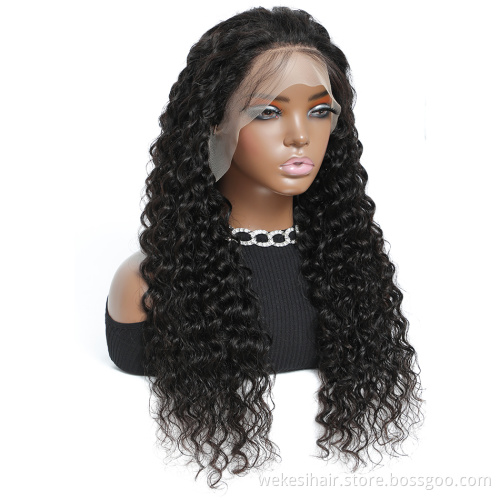 Cheap Loose Wave Raw Human Hair Wigs For Black Women,Transparent Lace Peruvian Hair Wig,Pre Plucked 13x4 13x6 360 Lace Front Wig